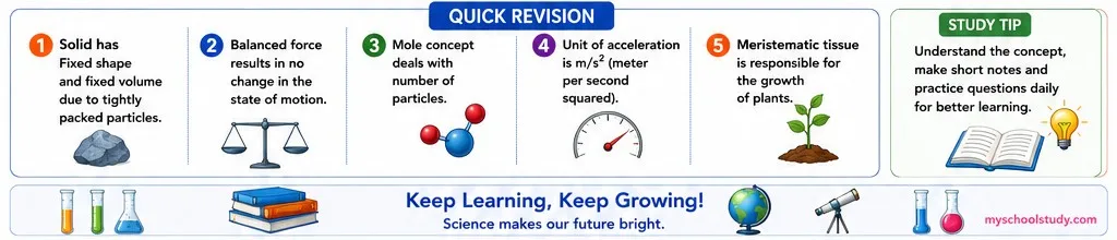 Quiz Class 9th Science 13-05-2026 9.13.6 class 9th science myschoolstudy.com ncert mp bord