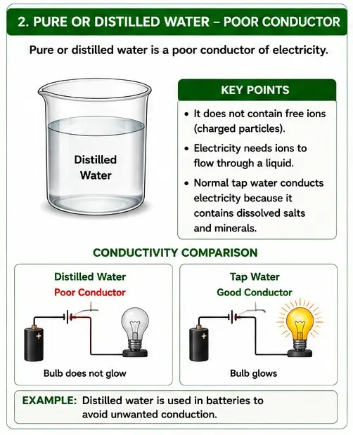 Quiz Class 8th Science 07-05-2026 class 8.2 pure or distilled water is myschoolstudy.com
