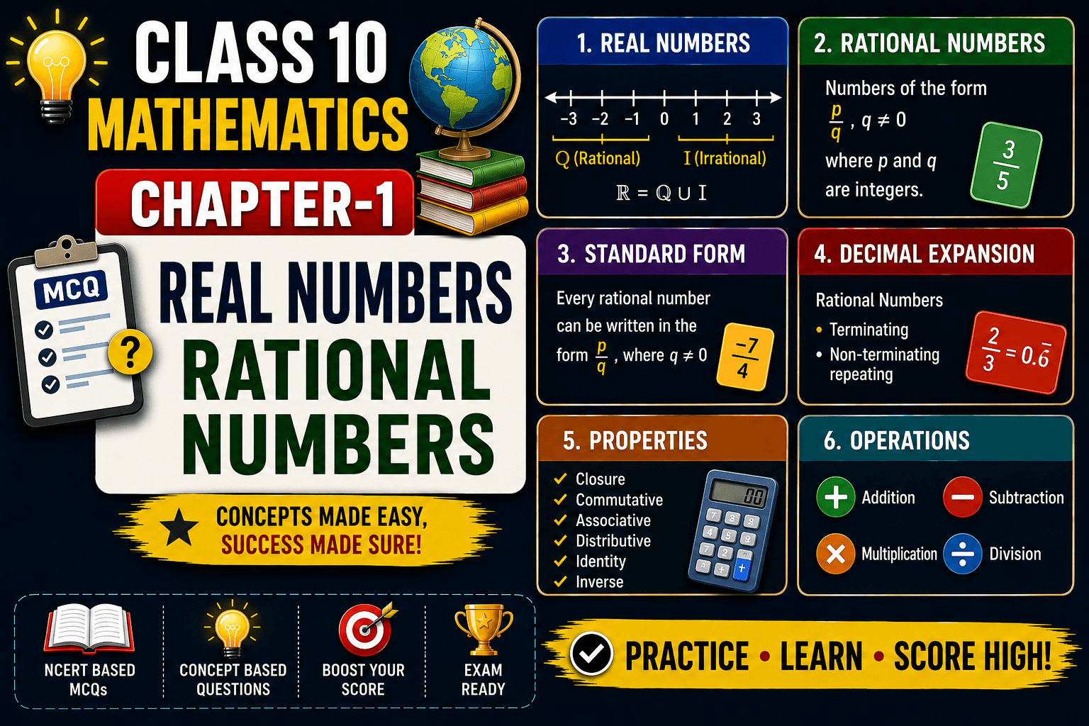 Class 10 Maths Chapter-1 Real-Numbers-Rational-Numbers, myschoolstudy.com