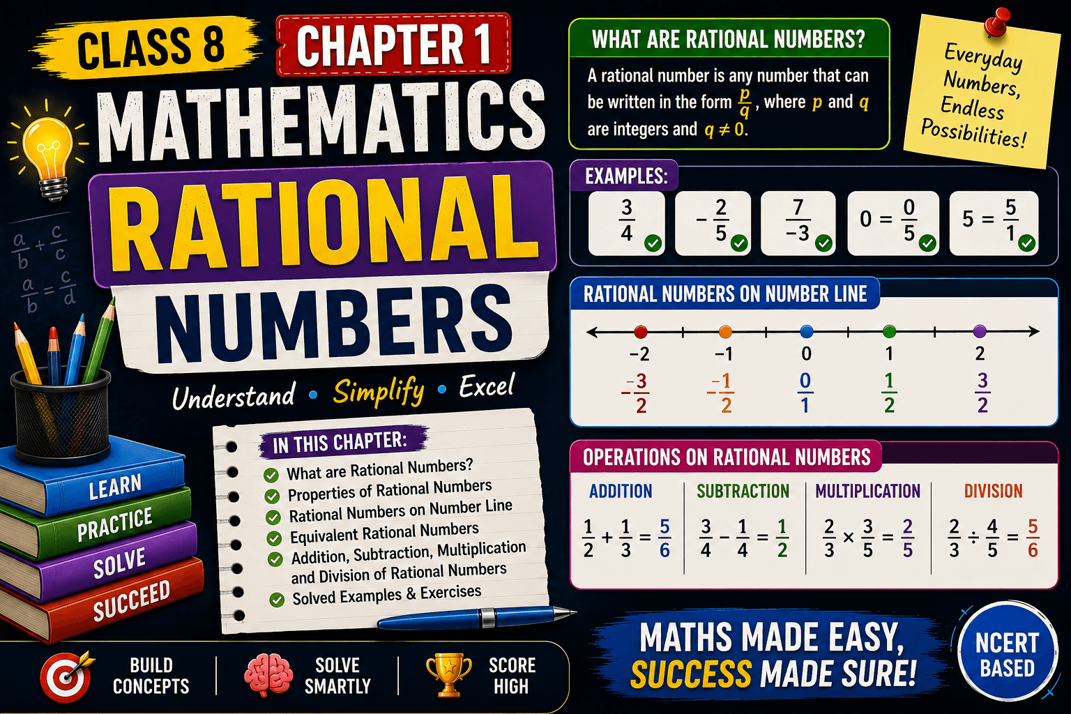 Class 8 Maths Chapter 1 Rational Numbers,myschoolstudy.com