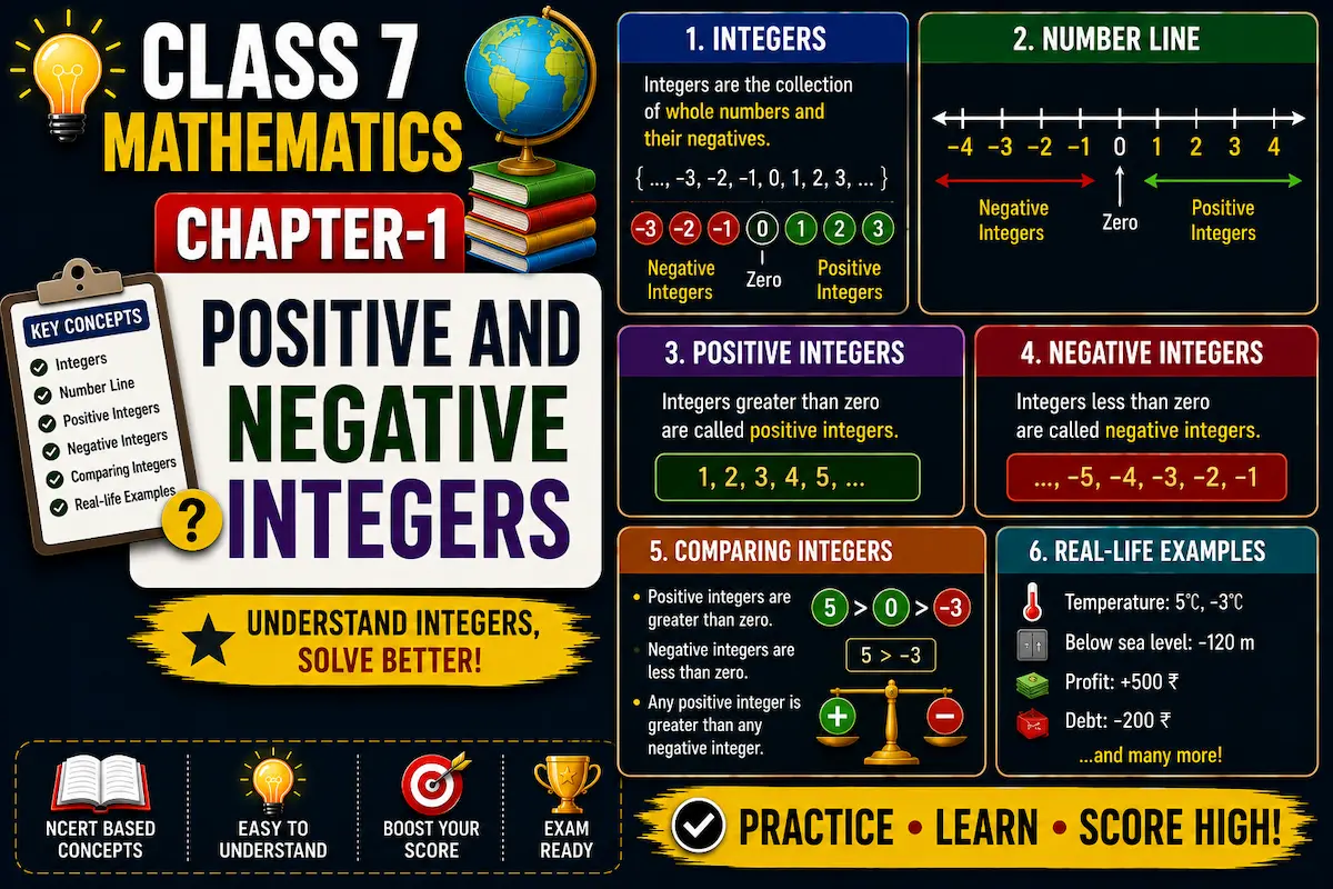 Class7 Maths Chapter1 positive and negative integers myschoolstudy.com